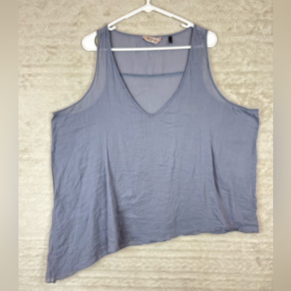 JOE BROWNS Assymetrical Bluish-Gray Tank Top Size 20